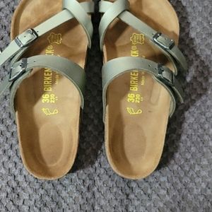 Birkenstock Mayari Icy Metallic Stone Gold 36